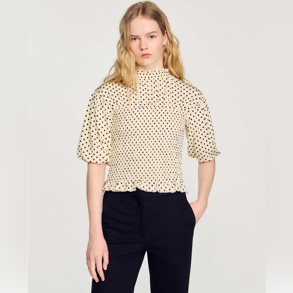 Sandro POLKA DOT T-SHIRT Fr2/M